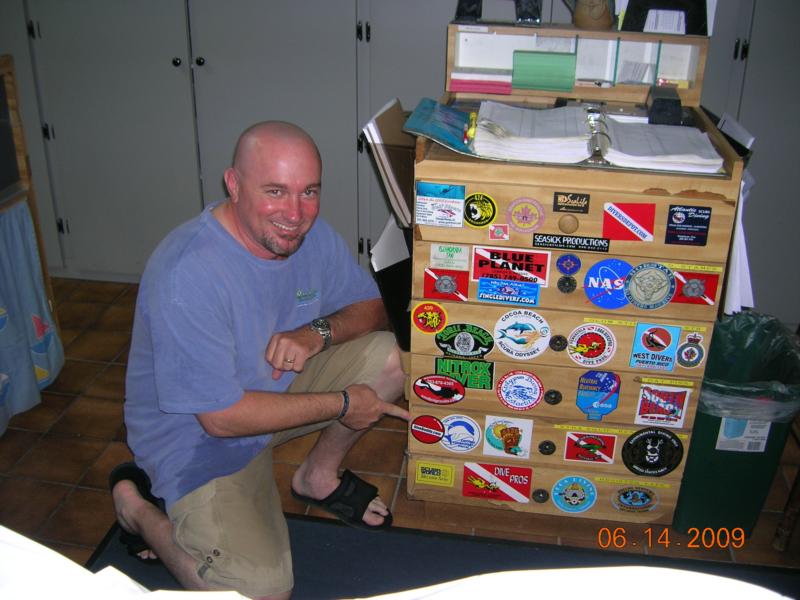 Me with DiveBuddy sticker. Ocean Divers,Key Largo, FL. June 2009