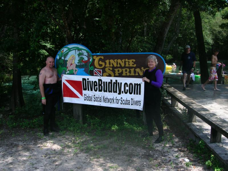 DiveBuddy sign at Ginnie Springs