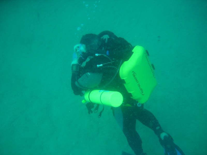 1st CCR dive, floating down to the wreck of the SS Esparta