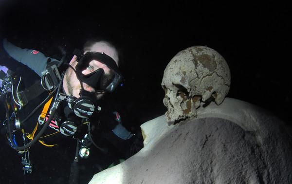 Skull in a Mexican Cenote