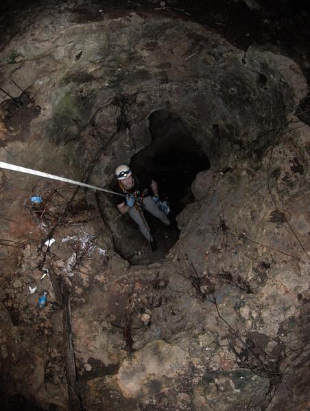 On rope after an exploration dive