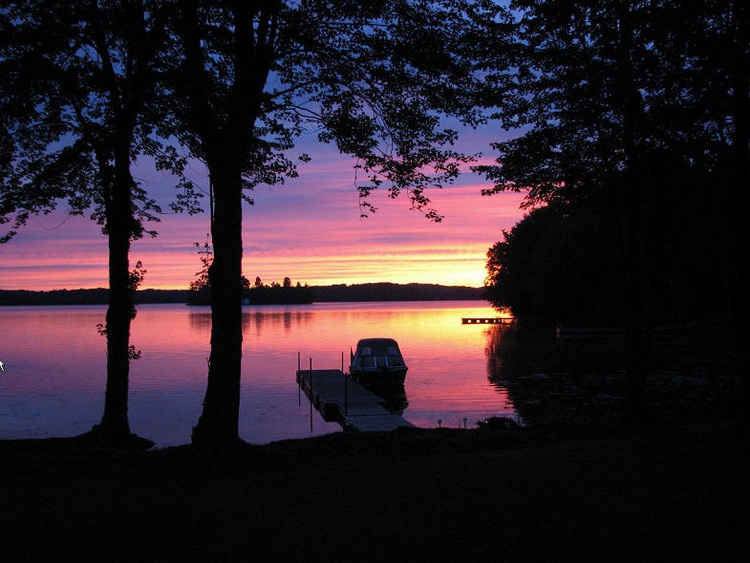 Sharbot Lake sunrise.