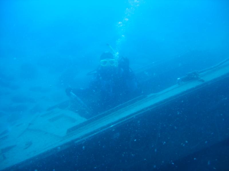 At 100 ft driving the sunken boat – Meeks Bay Lake Tahoe, CA