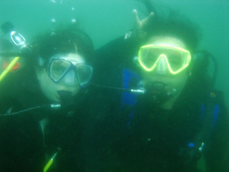 My fiance and I diving during our AOW course, summer `07