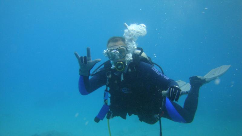 diving in Hawaii