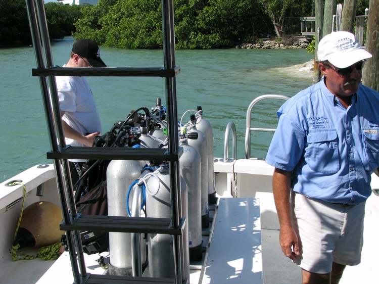 Dive prep in Marathon, Fl.