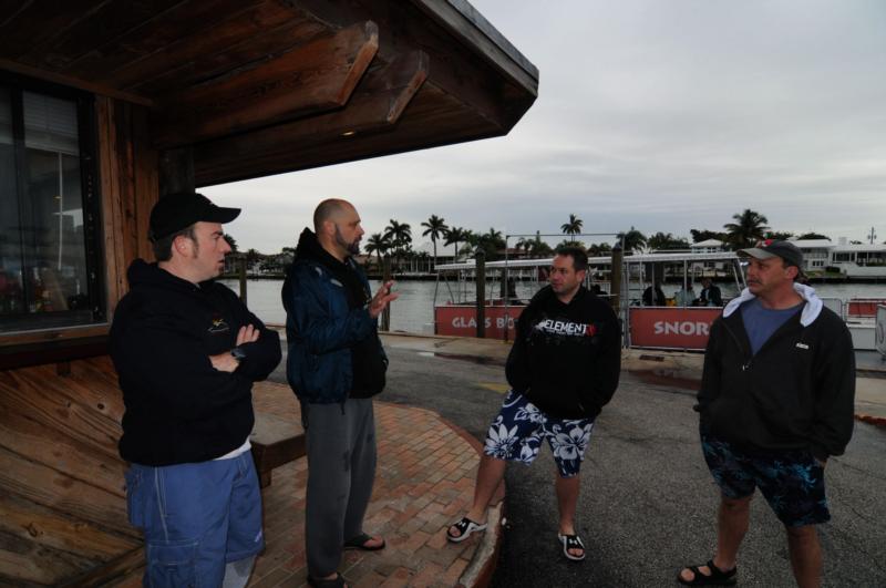 Richie and team discussing dive plans