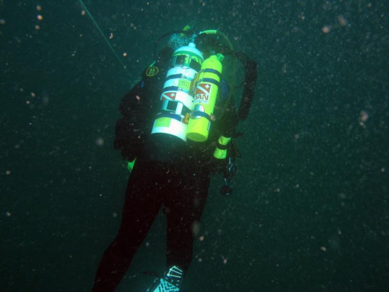 Descending onto the U-352 off of Morehead City, NC