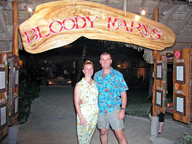 The world famous Bloody Mary’s in Tahiti