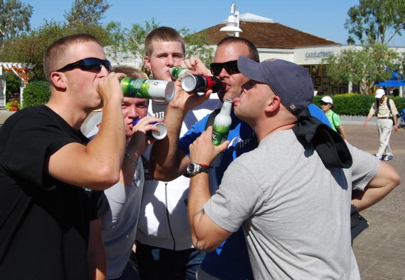 SeaWorld....what is he doing with that beer...stop making love to it and drink it