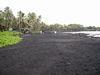 Hawaiian black sand beach