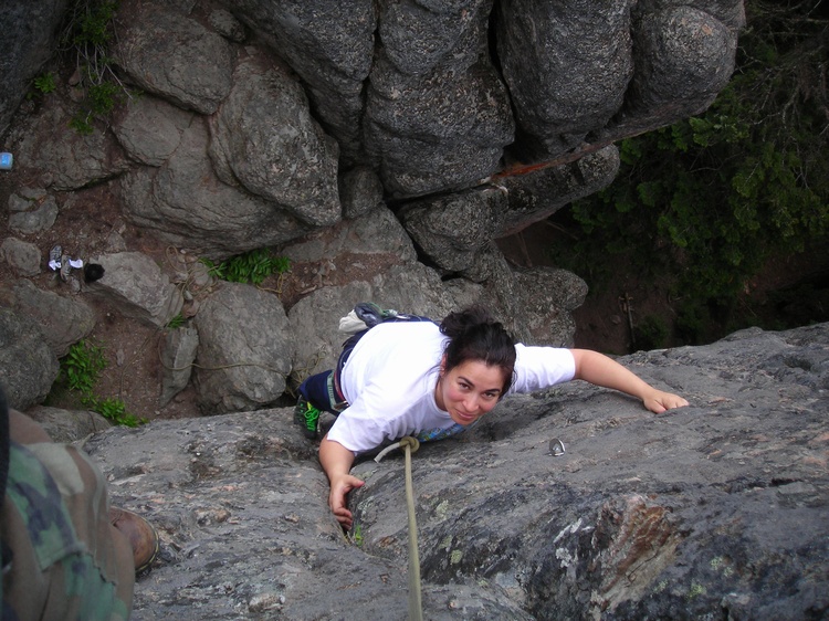 rock climbing between dives
