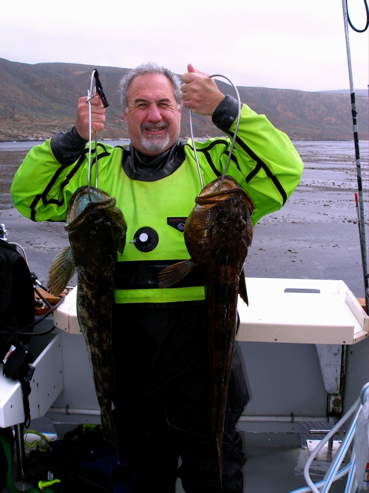 2 nice lingcods off of San Miguel, on the Peace