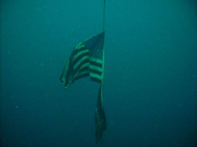 USS Orriskany flags