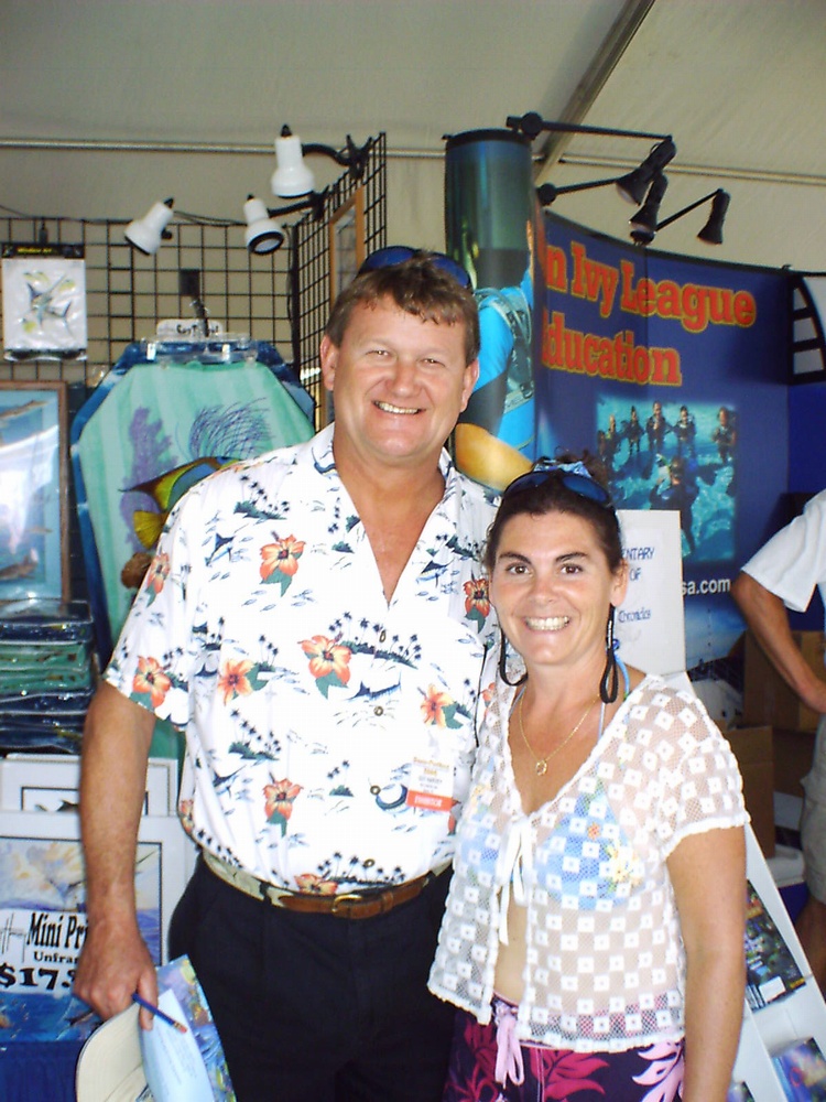 Dr Guy Harvey and Lee at Oceanfest, Ft lauderdale