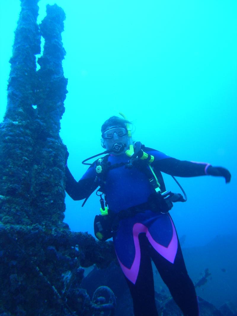Terrie on the Emmons wreck
