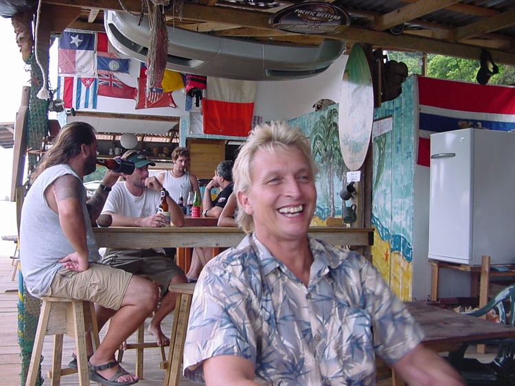 Bill after all you can eat Lobster at the Hole in the Wall Grill, Roatan Honduras