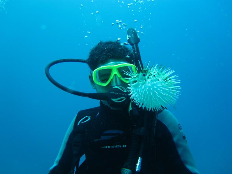 My son and his new pet