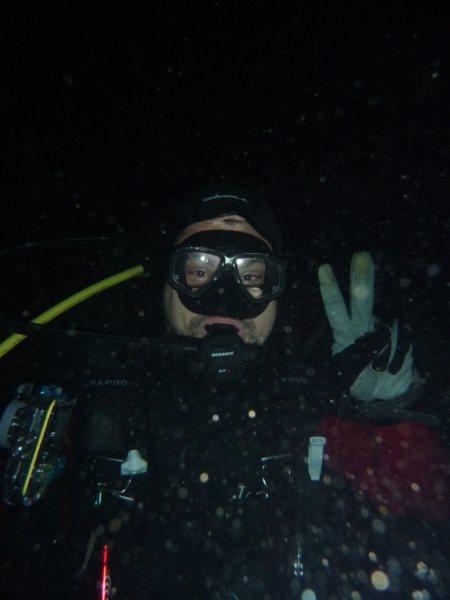 Me on a night dive