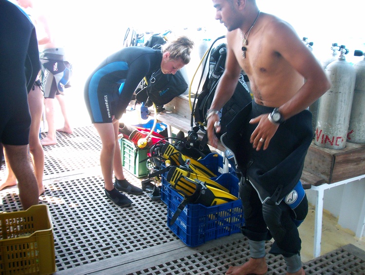 On the boat in the Red Sea