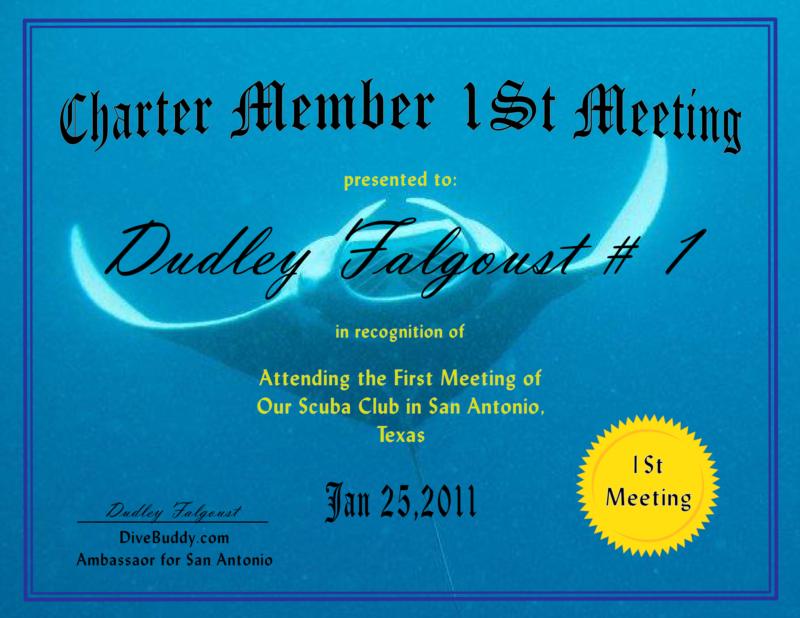 1st Meeting Charter Member