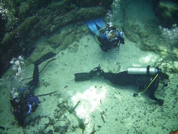 Randi, Mark and I in the Devil’s Eye at Ginnie Springs.