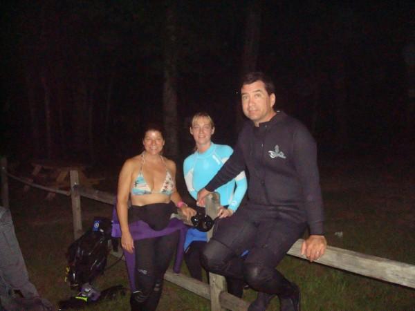 Randi, Rene and I before our night dive at Ginnie Springs