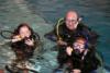 Me and the kids at the Dive Shop Pumpkin Carving