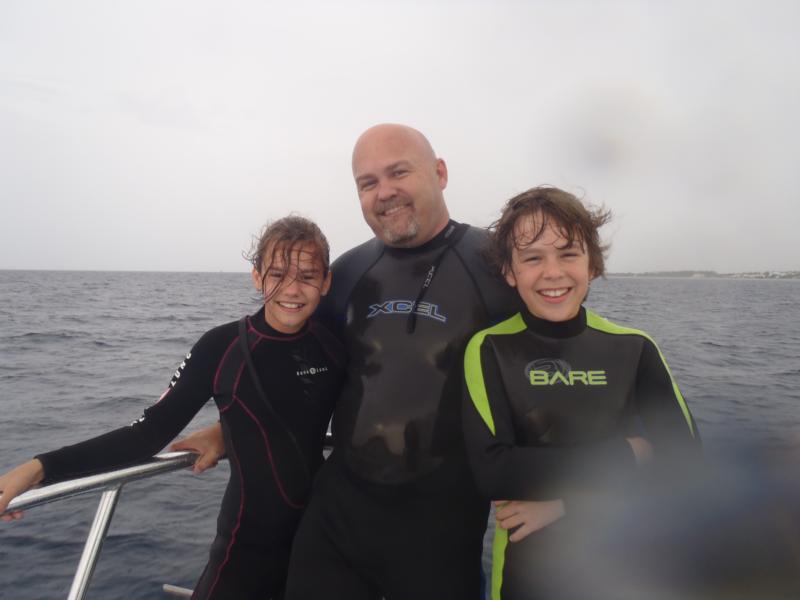 On the Dive Boat with my Kids