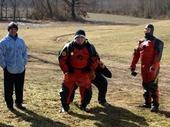 Goofing off before a dive!