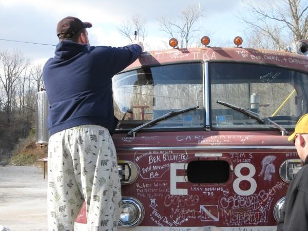 signing the truck