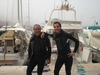 Me (on the left) with my friend Beppe (National RadioSpeaker) in a 5 star diving in Mallorca (Spain)