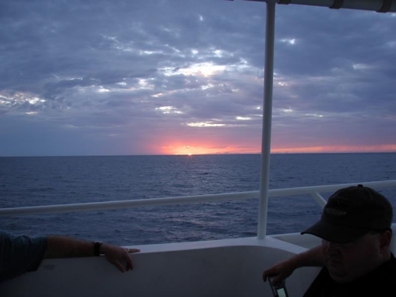 sun set from liveboard