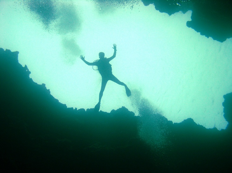 Me in the Virgin Blue Hole, Palau