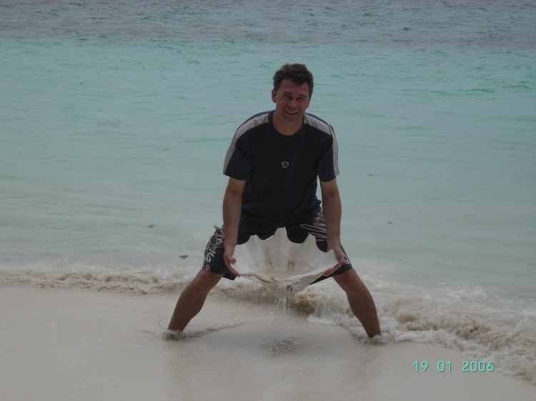 Me as Robinson on Ulong Island, Palau