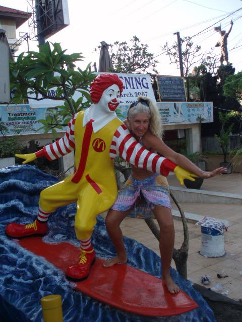 bali, surfin with ronald!