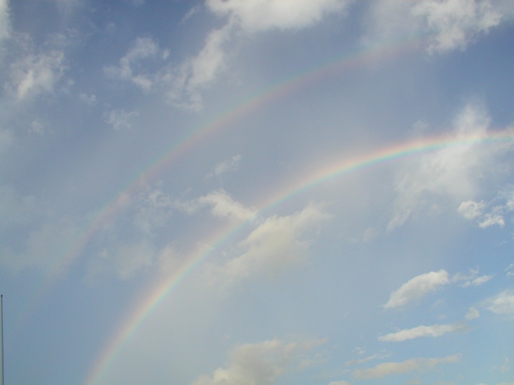 double rainbow after a dive