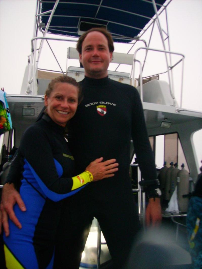 Me and Becky on the boat, Bahamas 2008