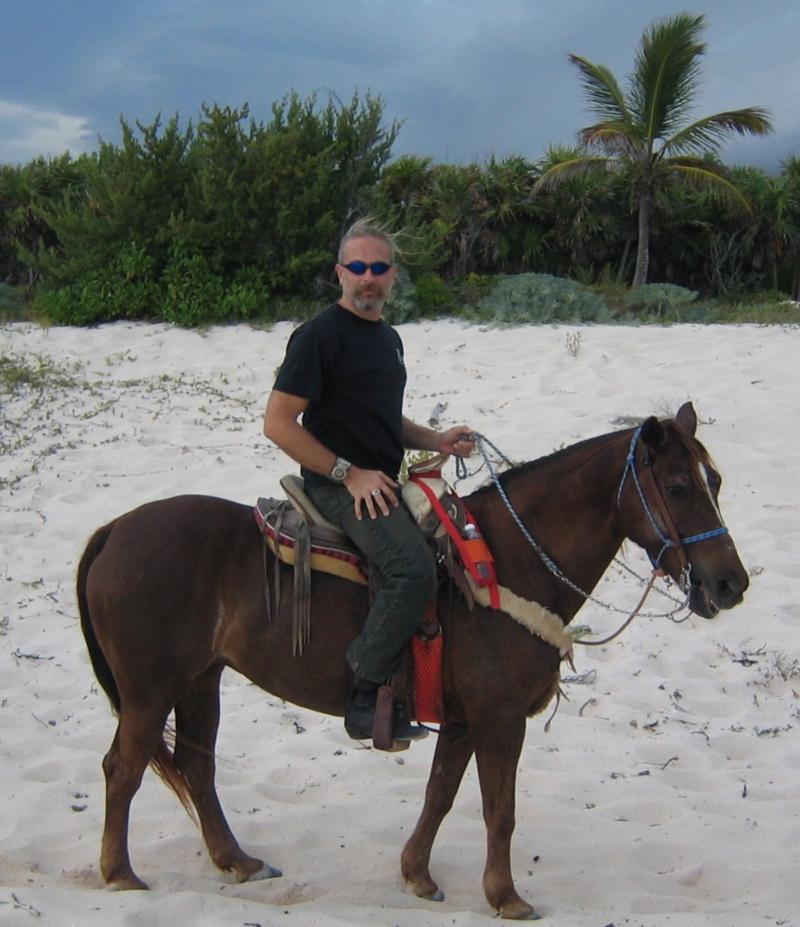 Riding on the beach at Playa Del Carmen, Mexico