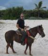 Riding on the beach at Playa Del Carmen, Mexico