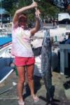 My daughter and her Wahoo catch of the day!