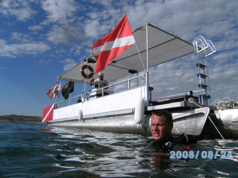 Aug 24th, Aaron the Instructor of The Scubateers, Watching over divers