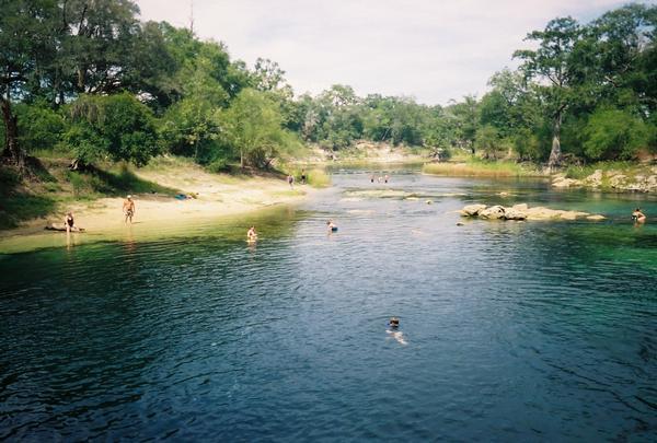 Troy Springs Flowing Into River