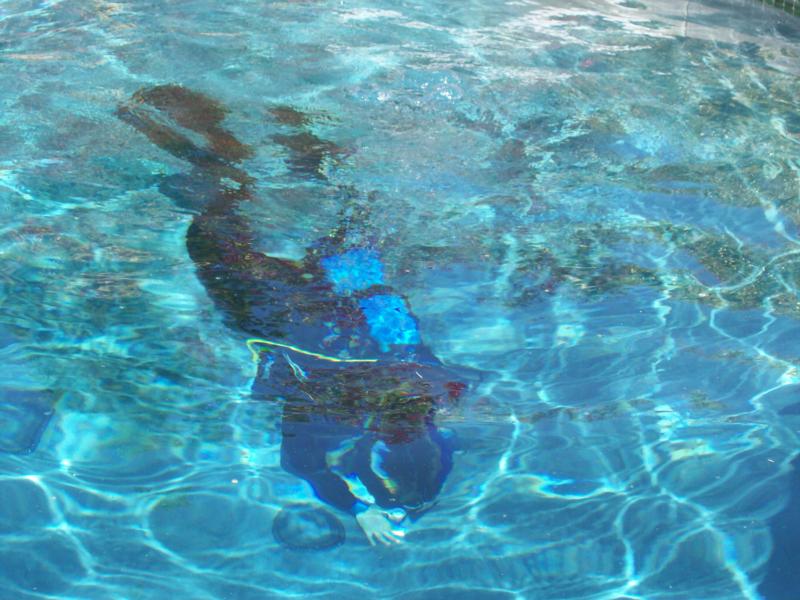Me Testing New Equipment in the Pool