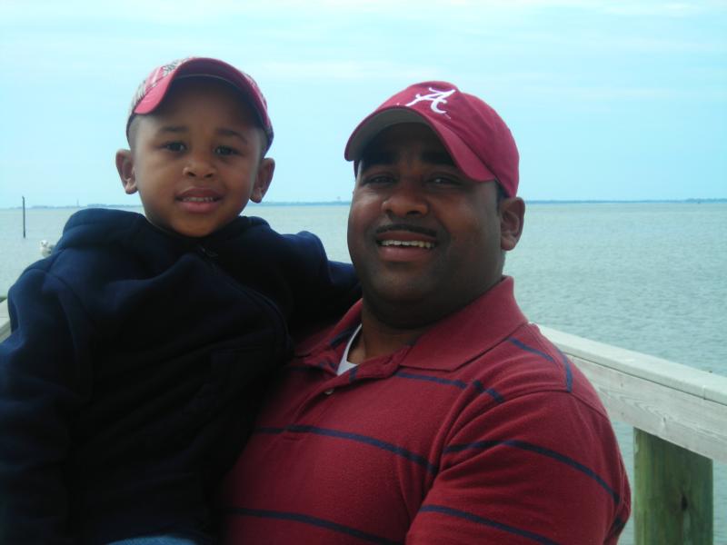 My son’s first look at the Gulf of Mexico 