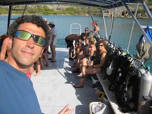 on the big boat -Sunset Divers, Curacao