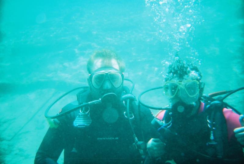 Andrew & I under water (my first Dive)