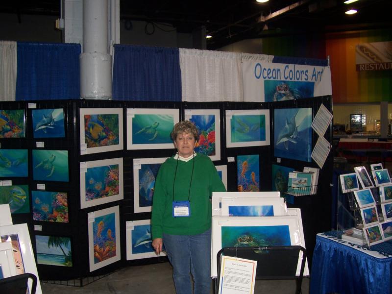 Bonnielynn at Ocean Colors Art booth, OWU