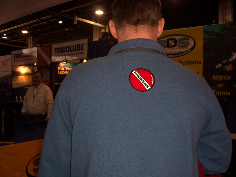 Dive Buddy sticker on shirt..OWU