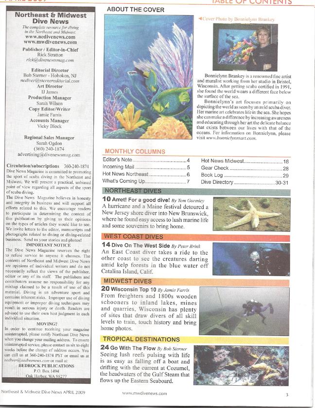 NE Dive Magazine...my bio